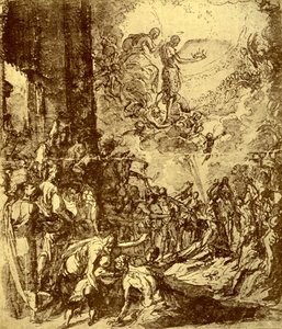 Studie k mučednictví svatého Štěpána, Tintoretto, 1913. od Jacopo Robusti Tintoretto