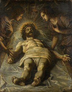 Mrtvý Kristus se dvěma anděly od Jacopo Robusti Tintoretto