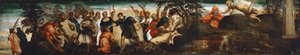 Předpověď Davidovi - Jacopo Tintoretto (1518-1594). Olej na dřevě, cca 1545. Rozměr : 29x153,5 cm. Uměleckohistorické muzeum, Vienne od Jacopo Robusti Tintoretto