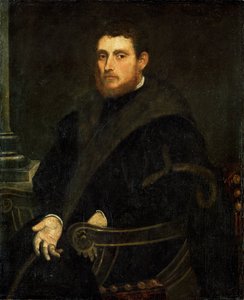 Mladý muž s červeným plnovousem v křesle (olej na plátně) od Jacopo Robusti Tintoretto