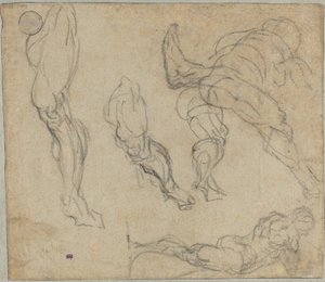 Postavy a nohy (verze) od Jacopo Tintoretto