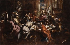 Jacopo Tintoretto Poslední večeře (studie k Poslední večeři v San Trovasu) od Jacopo Tintoretto
