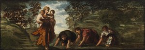 Latona měnící lykijské rolníky v žáby od Jacopo Tintoretto