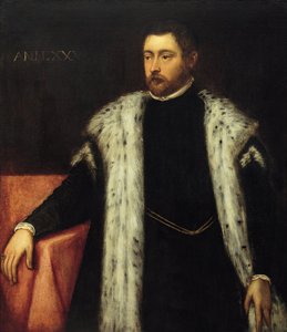 Pětadvacetiletý mladík s kožešinovým kabátem od Jacopo Tintoretto