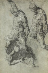 Dvě studie o Samsonovi zabíjejícím Filištínce od Jacopo Tintoretto
