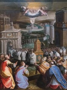 Procesí svatého Řehoře Velikého (olej na plátně)