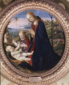 Klanění Ježíšku (panel) od Jacopo del Sellaio