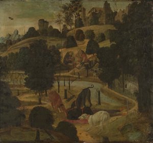Smrt Aktaeona od Jacopo del Sellaio