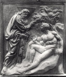 Stvoření Adama, panel z Porta Magna, cca 1430 (mramor)