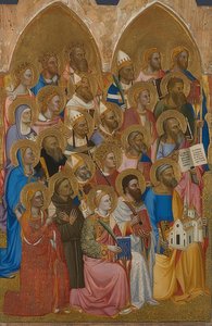 Adorace svatých (křídlo oltáře San Pier Maggiore). 1370-71