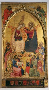 Korunovace Panny Marie a svatých od Jacopo di Cione