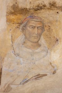 "Portrét svatého (St. Yves Hélory?) (freska) od Jacopo di Cione