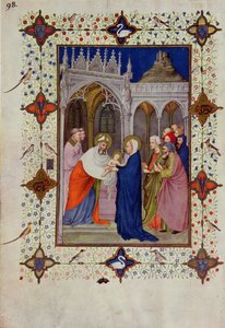 MS 11060-11061 Hodiny Notre Dame: Žádné, Prezentace v chrámu, z „Tres Riches Heures du Duc de Berry“ od Jacquemart de Hesdin