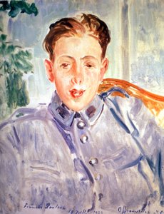 Francis Poulenc jako voják od Jacques-Emile Blanche