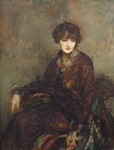 Portrét Daisy Fellowesové, rozené Marguerite Decazes de Glücksbierg (1890-1962) (olej na plátně) od Jacques Emile Blanche