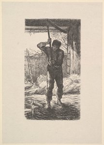 Muž mlátil pšenici, 1853.