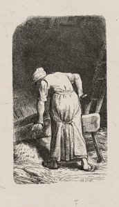Žena drcení len