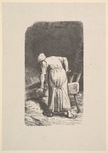 Žena krájející pšenici, 1853.