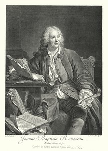 Jean-Baptiste Rousseau, francouzský básník a dramatik (rytina) od Jacques Andre Joseph Camelot (after) Aved