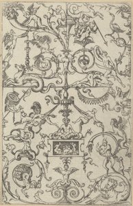 Groteskní panel, 1550. od Jacques Androuet Du Cerceau