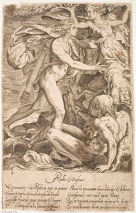 Apollo a Daphne od Jacques Androuet Ducerceau d.Æ.
