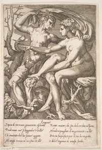 Bakchus a Erigone od Jacques Androuet Ducerceau d.Æ.