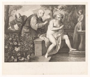 Susanna a starší od Jacques Beauvarlet
