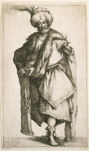 Caspar, c.1610 (lept) od Jacques Bellange