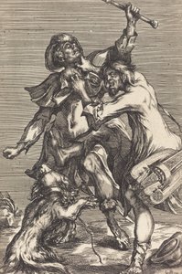 Boj s žebráky. od Jacques Bellange