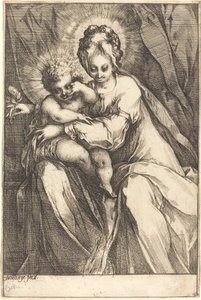 Panna a dítě s růží, c. 16161617. od Jacques Bellange