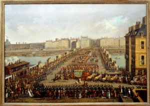 Přešel přes nový most císařským průvodem na obřad posvátného Napoleona I. 2. prosince