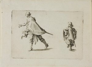 Gentleman a jeho pážata, z Kapriců od Jacques Callot