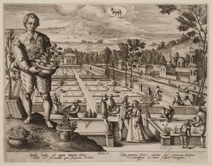 Duben, ze série „Měsíce“ od Jacques Callot