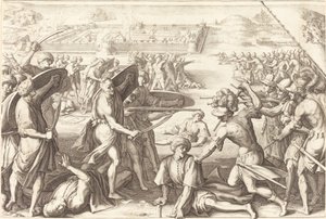 Útok na vnější pevnosti kostí od Jacques Callot