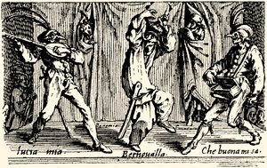 Balls of Sfessania - z leptů od Jacoma Callota. od Jacques Callot