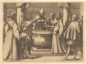 Křest španělského prince od Jacques Callot