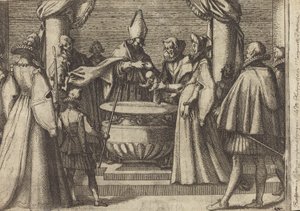 Křest španělského prince [verso] od Jacques Callot