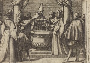 Křest španělského prince [verso] od Jacques Callot