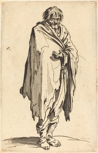 Žebrák s holou hlavou a nohama od Jacques Callot