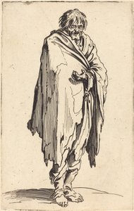 Žebrák s holou hlavou a nohama, kolem 1622 od Jacques Callot
