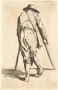 Žebrák s berlemi a kloboukem, pohled zezadu od Jacques Callot