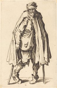 Žebrák s berlemi a pytlem od Jacques Callot