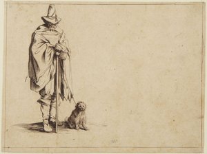 Žebrák se psem od Jacques Callot