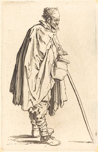 Žebrák s hrncem, kolem 1622 od Jacques Callot