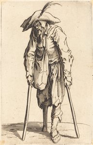 Žebrák s dřevěnou nohou, c. 1622. od Jacques Callot