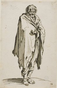 Žebrák bez klobouku nebo bot, talíř dvanáct z The Beggars od Jacques Callot