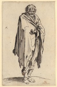 Žebrák bosýma nohama, tabule 12 ze série „Žebráci“ od Jacques Callot