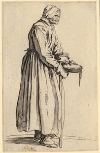 Žebračka s talířem, list 20 ze série „Žebráci“ od Jacques Callot