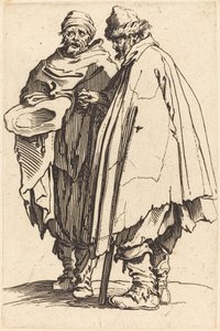 Slepý žebrák a společník od Jacques Callot