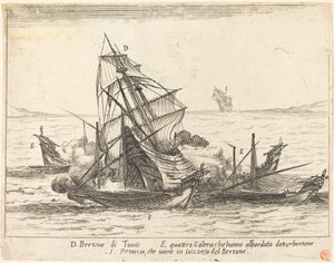 Nalodění na Bertone, 1617. od Jacques Callot